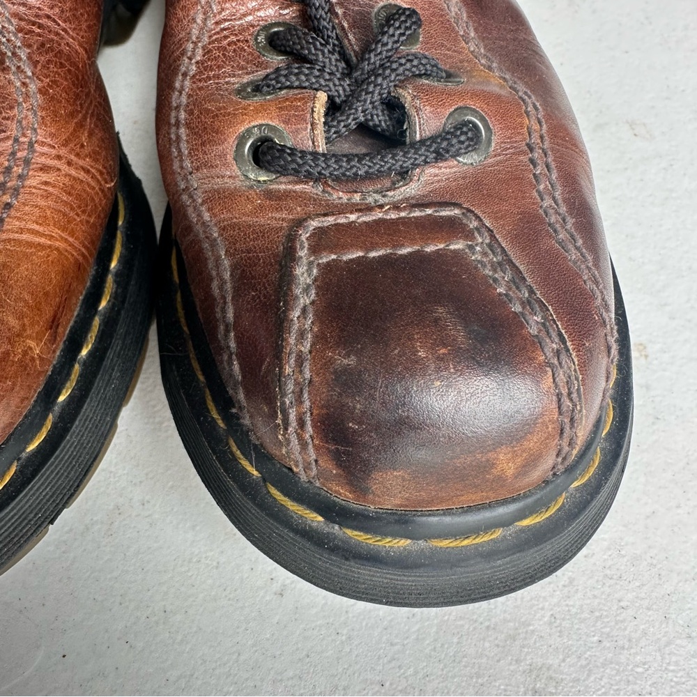 Vintage Doc Martens size 9 Oxford brown Leather made in England - Picture 4 of 14